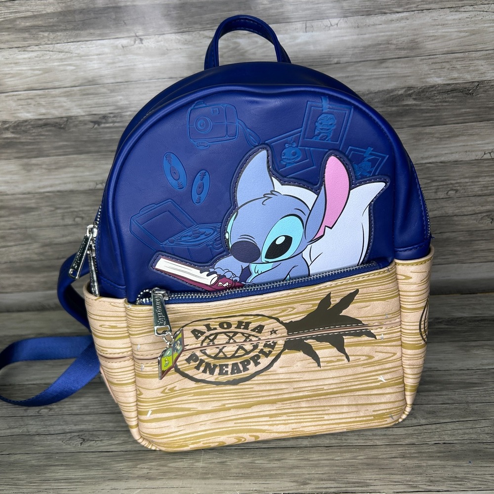 Loungefly Lilo & Stitch Aloha Crate Pineapple Mini Backpack